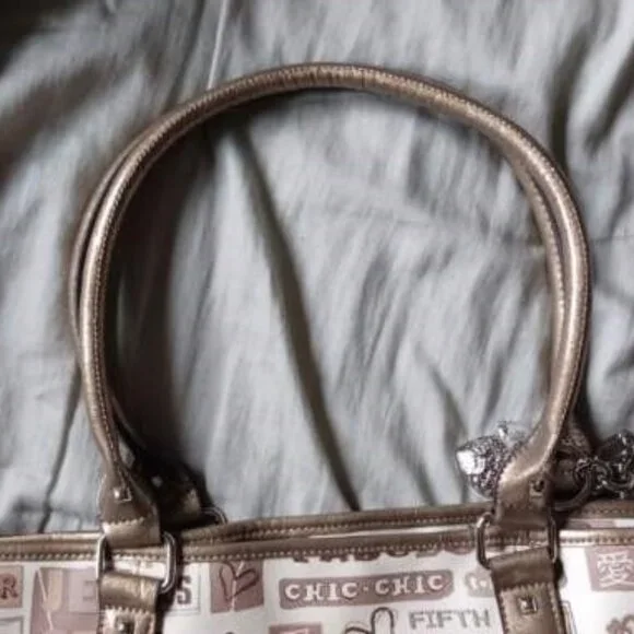 Kathy Van Zeeland Word Up Tote Shoulder Bag & Wallet - Picture 3 of 16